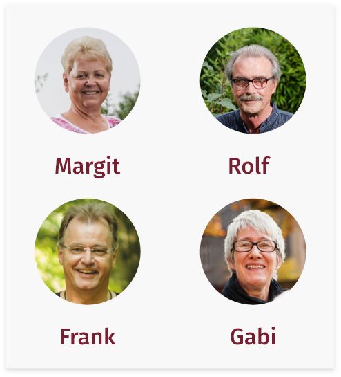 Margit, Rolf, Frank und Gabi - Patientengeschichten